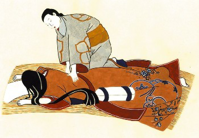 old shiatsu japanese painting